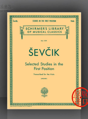 舍夫契克 颤音预备练习曲集 Op7 Part 1 小提琴教材 希尔默原版乐谱书 Otakar Sevcik Preparatory Trill Studies HL50259070