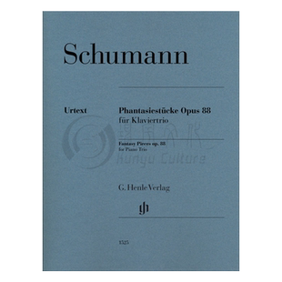 舒曼 幻想作品集 Op88 钢琴三重奏 德国亨乐原版进口乐谱书 Schumann Fantasy Pieces for Piano Trio HN1525