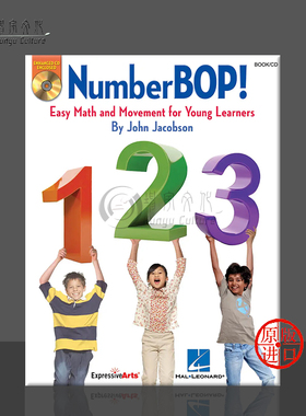 数字波普音乐 给孩子们的数学入门和动作节奏 音乐理论 含CD 海伦德乐谱 Jacobson Number BOP: Easy Math and Moveme HL00118298