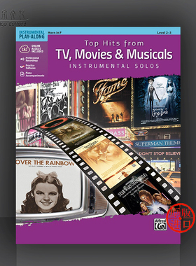 影视音乐剧金曲 器乐独奏 圆号 Alfred原版乐谱书 Top Hits from TV Movies Musicals Instrumental Solos Horn 00-45180