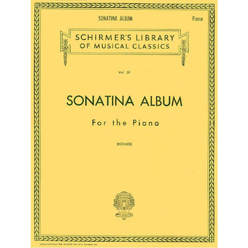钢琴小奏鸣曲集 51首独奏曲 shirmer 希尔默原版乐谱书 Sonatina Album Volume 51 Piano Solo HL50252360