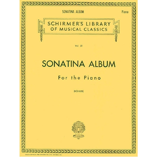 钢琴小奏鸣曲集 51首独奏曲 shirmer 希尔默原版乐谱书 Sonatina Album Volume 51 Piano Solo HL50252360