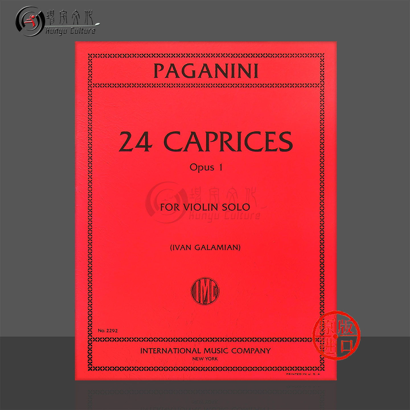 帕格尼尼 24首随想曲op1 小提琴独奏 IMC原版进口乐谱书 Paganini Caprices violin solo 2292
