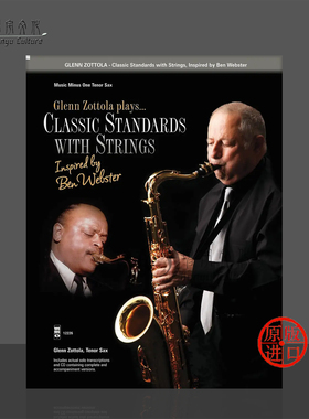 格伦 兹特拉 经典标准萨克斯附CD MMO原版乐谱书 Classic Standards with Strings Inspired by Ben Webster HL00129583