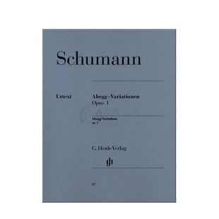 舒曼 阿贝格钢琴变奏曲 op1 钢琴独奏 带指法 亨乐原版乐谱书 Schumann Abegg Variations HN87