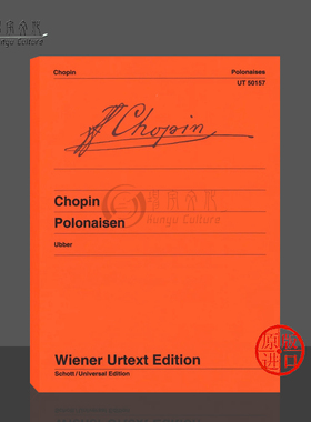 肖邦 波兰舞曲集 钢琴独奏 带指法 维也纳UE净版乐谱书 Frederic Chopin The Complete Polonaises for piano UT50157
