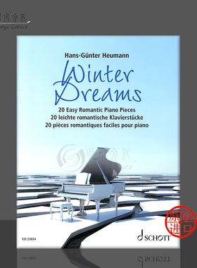 休曼 冬天的梦 20首简单浪漫的钢琴曲 朔特原版乐谱书 Heumann Hans Gunter Winter Dreams for Piano ED23824