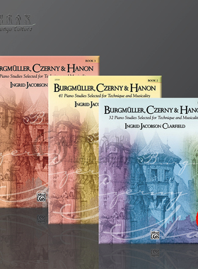 布格缪勒车尔尼哈农 钢琴技巧与音乐性练习曲集 共一至三册 Alfred原版乐谱书 Piano Studies Selected Technique and Musicality