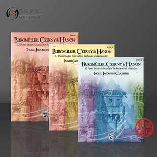 Studies Musicality 共一至三册 and Technique Selected Piano 乐谱书 Alfred原版 钢琴技巧与音乐性练习曲集 布格缪勒车尔尼哈农