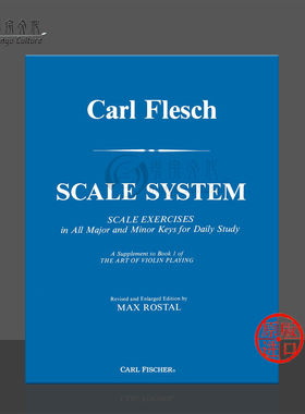 小提琴音阶体系 卡尔弗莱什 考级用书 Carl Fischer 费舍尔原版乐谱书 Carl Flesch Scale System for Violin O5188