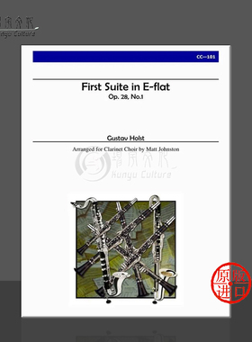 霍尔斯特 第一组曲降E大调Op28 单簧管合奏 Alry原版乐谱书 Holst First Suite in E flat Nos 1 for Clarinet Choir CC101