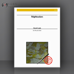 Piccolo P15 Alry原版 Loeb Nightcolors David 短笛独奏 乐谱书 Solo 勒布 for 夜色