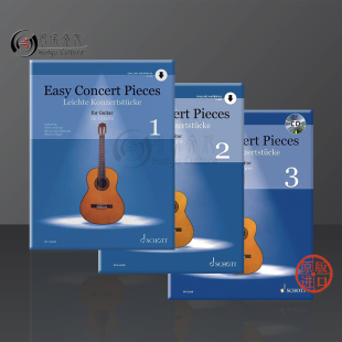 全套共一至三卷 Guitar Concert 吉他独奏 附CD或在线音频 Pieces 乐谱书 朔特原版 浅易音乐会作品 Various Vol Easy
