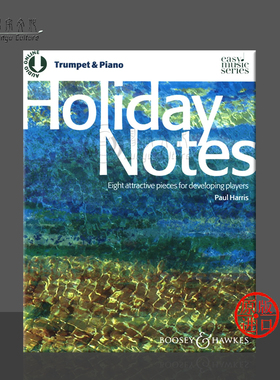 哈里斯 假日笔记 小号和钢琴 附在线音频 博浩原版乐谱书 Harris Holiday Notes trumpet and piano BH14067