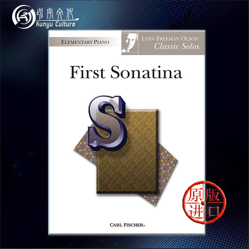奥尔森 c大调第一钢琴小奏鸣曲 fischer 费舍尔原版乐谱书 lynn