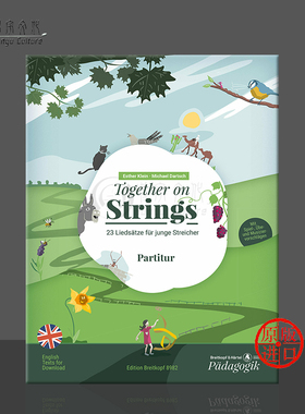 迈克尔达奇 弦上共鸣 低音提琴 德语版 德国大熊原版乐谱书 Dartsch Michael Together on Strings Double Bass EB8986