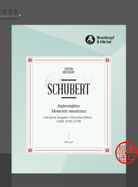 舒伯特 即兴曲和音乐瞬间 钢琴独奏 德国大熊原版乐谱书 Schubert Impromptus and Moments Musicaux for Piano EB4228