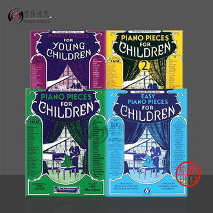 Vol sales原版 Pieces for Piano Music 进口乐谱书 简易儿童钢琴作品曲集 Children 全套共一至四卷