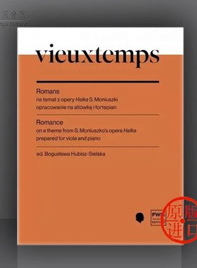 维厄当 浪漫曲 基于莫尼尤斯科的歌剧 中提琴和钢琴 PWM乐谱书 Vieuxtemps Romance on a Theme from S Moniuszkos Opera PWM12481