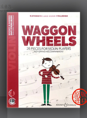 科里奇 车轮 小提琴和钢琴 附在线音乐下载 英国博浩 原版乐谱书 Waggon Wheels Violin and Piano BH13553