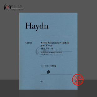 Sonatas 六首小提琴奏鸣曲Hob 德国亨乐Henle原版 海顿 for Viola and VI1 HN216 带华彩小提琴和中提琴 Violin 进口乐谱书