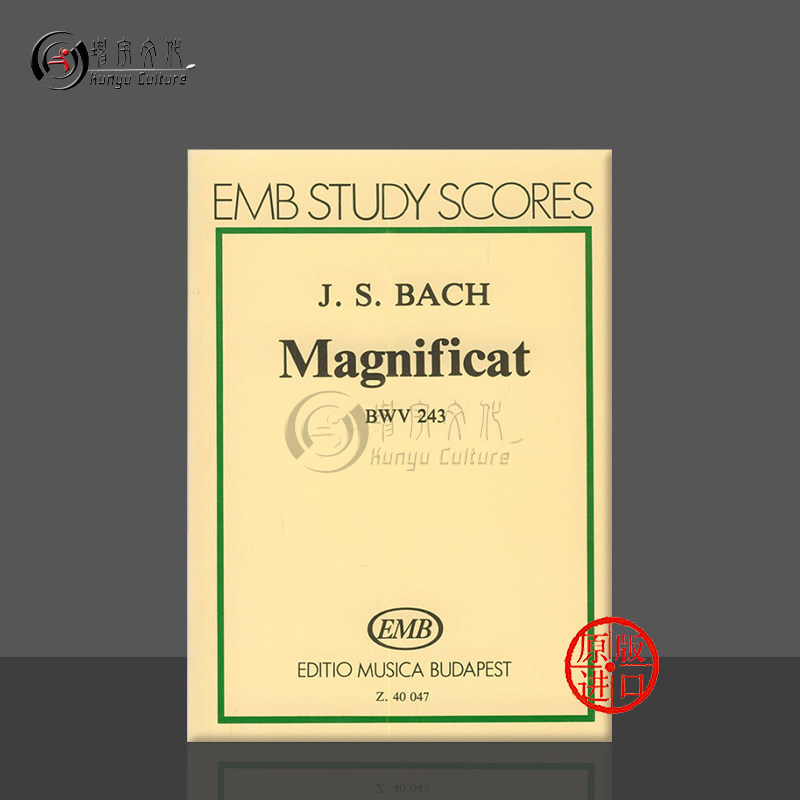 巴赫 Magnificat 颂歌 清唱剧 BWV243 研习小总谱 非演奏用谱 布达佩斯原版进口乐谱书 Bach in D Major pocket score Z40047 - 实物图