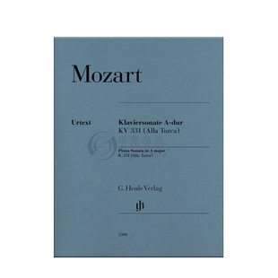 【促销】莫扎特 土耳其进行曲 A大调钢琴奏鸣曲 K331(300i)带指法 德国原版进口乐谱 Mozart Piano Sonata with Alla Turca HN1300
