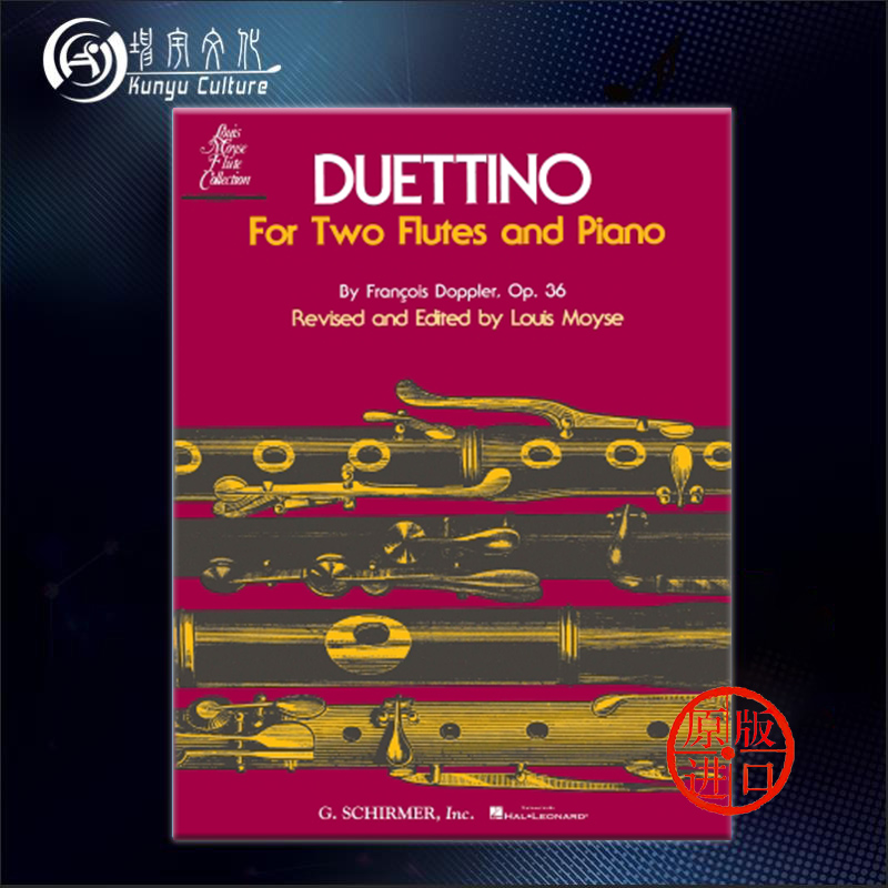 多普勒 小二重奏 Op36 两支长笛和钢琴 售完缺货 海伦德乐谱书 Doppler Duettino 2 Flutes and Piano HL50480025/ED3542 书籍/杂志/报纸 艺术类原版书 原图主图