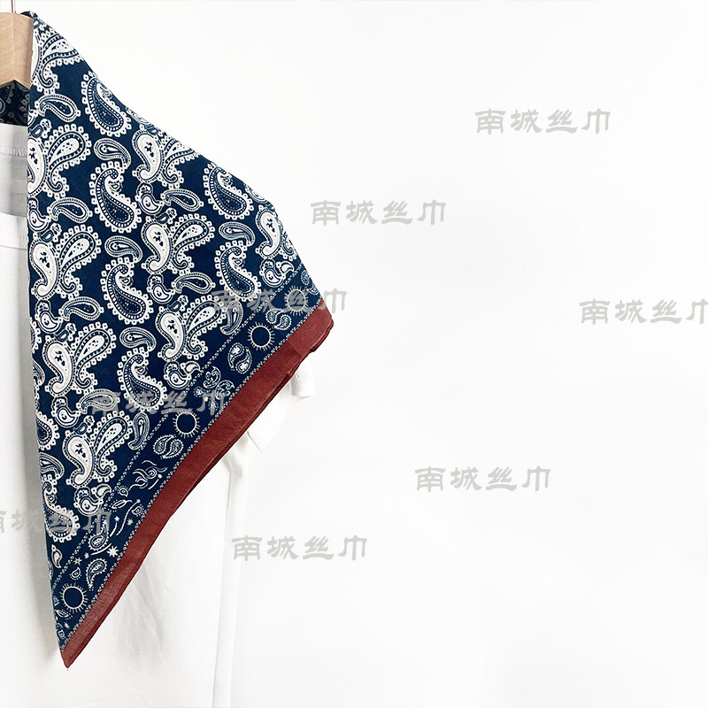 【蓝色腰果】明星同款新品百搭时尚丝绒棉磨毛柔软65方巾丝巾搭配