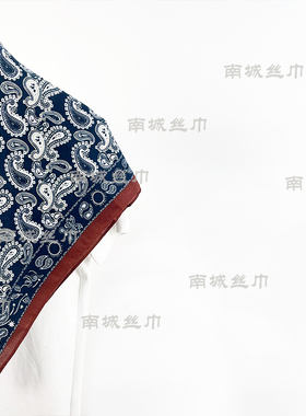 【蓝色腰果】明星同款新品百搭时尚丝绒棉磨毛柔软65方巾丝巾搭配