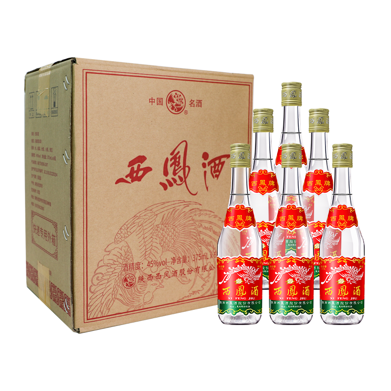 45度西凤375箱装粮食酒
