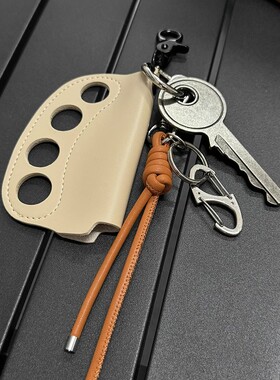 手作森系复古cleanfit风创意钥匙扣包挂件高级感户外腰间挂饰品