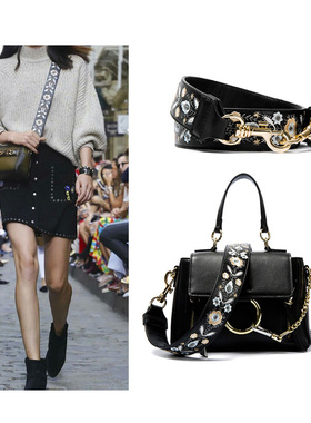 加宽肩带刺绣Guitar Strap斜挎包包配件带绣花背包单肩包带单买