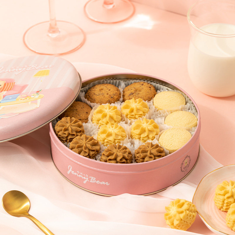 珍妮小熊曲奇饼干280g黄油吃货休闲网红小饼干零食点心礼盒装