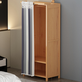 竹衣架简单经济卧室防尘出租房间挂衣柜储物储物架家用衣柜