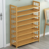 楠竹鞋 架子简易多层经济型家用门口宿舍实木客厅收纳置物鞋 柜落地