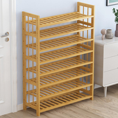 楠竹鞋 架子简易多层家用门口宿舍经济型客厅实木收纳置物架小鞋 柜