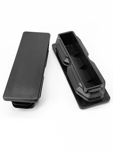 Puretic Tube заблокированная внутренняя заглушка 50*150 квадратная заглушка 5x15 см черно белая блокированная крышка алюминиевой трубы 50x150