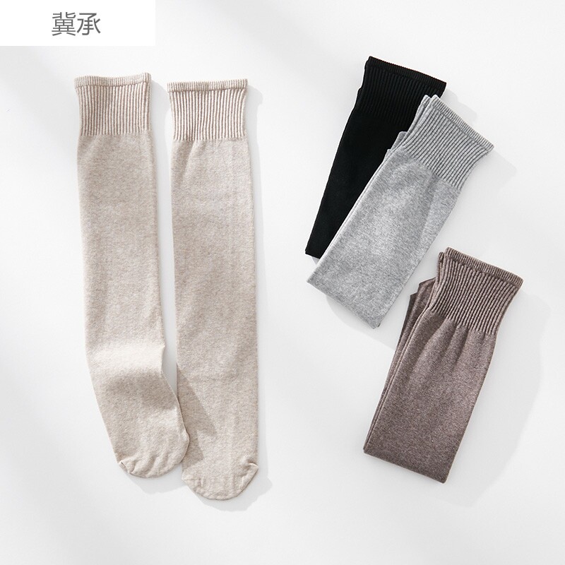 3双春秋季小腿袜女日系ins潮街头韩国版长袜子精梳棉竖纹显瘦美腿