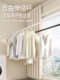 无打孔浴室伸缩晾衣杆帘杆衣柜支架挂杆门帘淋浴帘杆阳台家