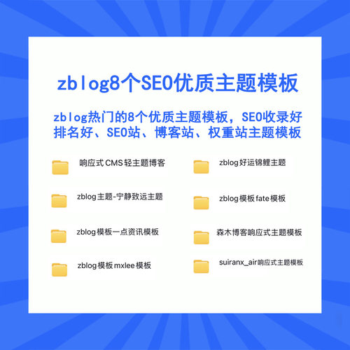 精仿zblog主题 8个SEO收录、排名不错的zblog主题模版易收录排名