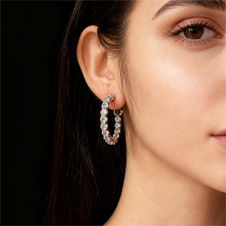 安娜路易莎欧美镶钻女士钻石耳环