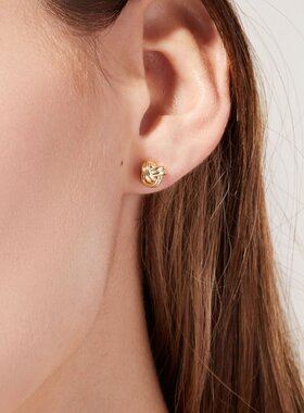 ana luisa|安娜路易莎欧美小众S925银复古简约几何扭曲耳饰耳钉女