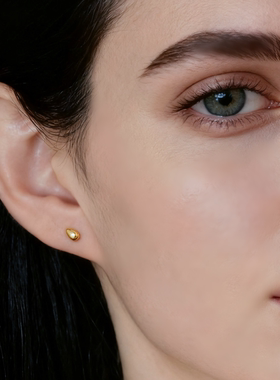 ana luisa欧美简约小巧水滴耳饰S925纯银极简耳钉百搭低调饰品女