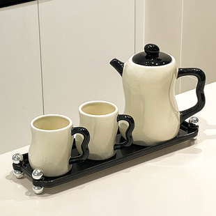 茶壶茶杯冷水壶家用茶杯茶具待客用高级感高颜值水具 陶瓷水具套装