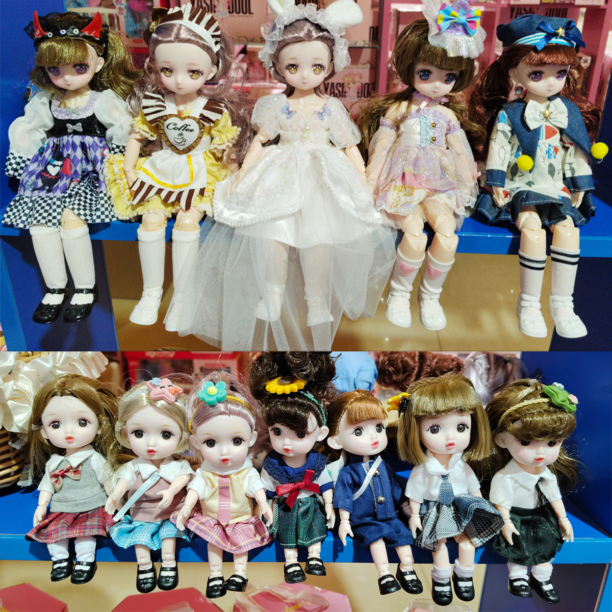 可爱洋娃娃女孩生日礼物关节可动彩色眼珠萝莉娃娃大号人偶公主