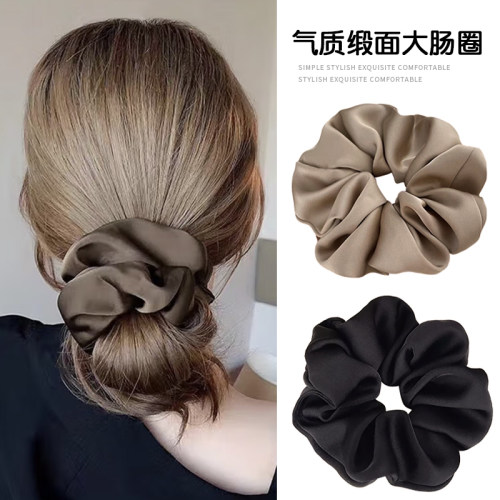 丝滑柔软缎面丸子头大肠发圈~