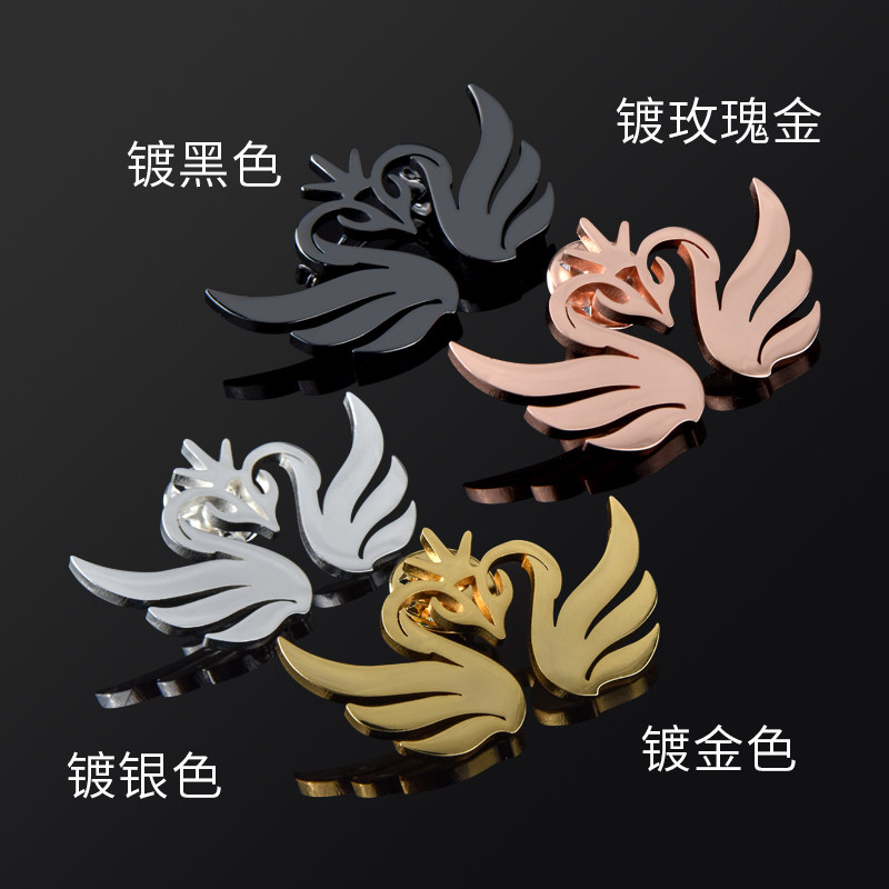 胸牌定做高档金属K金胸针订制公司员工工号牌工牌定制工作牌logo
