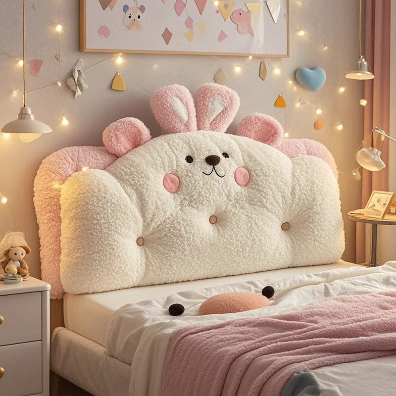 儿童床头靠垫软包大靠背枕卧室公主风床上防撞护颈护腰靠枕垫可爱