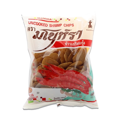 泰国进口宋卡虾片马努拉虾片油炸小吃半成品shrimp crackers